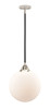 Beacon - 1 Light - 12 inch - Black Polished Nickel - Cord hung - Mini Pendant (288-1S-BPN-G201-12)