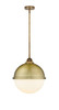 Hampden - 1 Light - 13 inch - Brushed Brass - Cord hung - Pendant (288-1S-BB-HFS-121-BB)