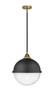 Hampden - 1 Light - 13 inch - Black Antique Brass - Cord hung - Pendant (288-1S-BAB-HFS-124-BK)