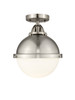 Hampden - 1 Light - 9 inch - Brushed Satin Nickel - Semi-Flush Mount (288-1C-SN-HFS-81-SN-LED)