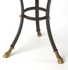 Meurice 1975 in W Round Mirrored Glass and Metal Side Table, Black (5342025)
