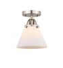 Cone - 1 Light - 8 inch - Brushed Satin Nickel - Semi-Flush Mount (288-1C-SN-G41)