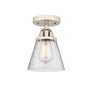 Cone - 1 Light - 6 inch - Polished Nickel - Semi-Flush Mount (288-1C-PN-G64-LED)