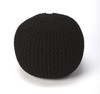 Pincushion Black Woven Pouffe (3689295)