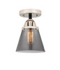 Cone - 1 Light - 6 inch - Black Polished Nickel - Semi-Flush Mount (288-1C-BPN-G63)