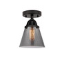 Cone - 1 Light - 6 inch - Matte Black - Semi-Flush Mount (288-1C-BK-G63)