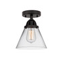 Cone - 1 Light - 8 inch - Matte Black - Semi-Flush Mount (288-1C-BK-G42-LED)