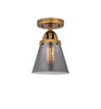 Cone - 1 Light - 6 inch - Brushed Brass - Semi-Flush Mount (288-1C-BB-G63)