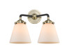 Cone - 2 Light - 14 inch - Black Antique Brass - Bath Vanity Light (284-2W-BAB-G61-LED)