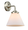 Cone - 1 Light - 8 inch - Brushed Satin Nickel - Sconce (284-1W-SN-G41-LED)
