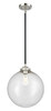 Beacon - 1 Light - 12 inch - Black Polished Nickel - Cord hung - Mini Pendant (284-1S-BPN-G204-12)