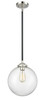 Beacon - 1 Light - 10 inch - Black Polished Nickel - Cord hung - Mini Pendant (284-1S-BPN-G204-10)