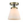 Cone - 1 Light - 6 inch - Black Antique Brass - Semi-Flush Mount (284-1C-BAB-G61-LED)