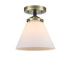 Cone - 1 Light - 8 inch - Black Antique Brass - Semi-Flush Mount (284-1C-BAB-G41-LED)