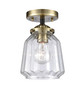 Chatham - 1 Light - 7 inch - Black Antique Brass - Semi-Flush Mount (284-1C-BAB-G142-LED)