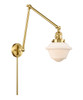 Oxford - 1 Light - 8 inch - Satin Gold - Swing Arm (238-SG-G531)