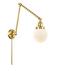 Beacon - 1 Light - 6 inch - Satin Gold - Swing Arm (238-SG-G201-6)