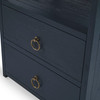 Lark 21 in W Wood 2 Drawer Nightstand with Open Storage Shelf, Navy Blue (5526291)