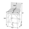 Butler Specialty Company Serienna 24.5 in. Seat Height Rectangular  Rattan Low Back Counter Stool, White and Navy Stripe (5585372)