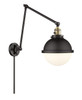 Hampden - 1 Light - 9 inch - Black Antique Brass - Swing Arm (238-BAB-HFS-81-BK-LED)