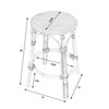 Butler Specialty Company Tobias 24 in. Seat Height Round Rattan Backless Counter Stool, Natural (9371404)