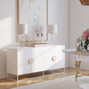 Butler Specialty Company Lennasa 63 in. W Rectangular Wood 4 Door Sideboard, White (5581288)