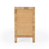 Butler Specialty Company Corfu 25 in. W Rectangular Rattan 3 Drawer Nightstand, Natural and White (5607350)