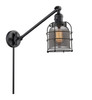 Bell Cage - 1 Light - 8 inch - Matte Black - Swing Arm (237-BK-G53-CE-LED)