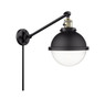 Hampden - 1 Light - 9 inch - Black Antique Brass - Swing Arm (237-BAB-HFS-82-BK)