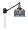 Bell - 1 Light - 8 inch - Black Antique Brass - Swing Arm (237-BAB-G73-LED)