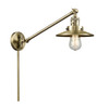 Railroad - 1 Light - 8 inch - Antique Brass - Swing Arm (237-AB-M4-AB-LED)