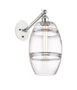 Vaz - 1 Light - 8 inch - White Polished Chrome - Sconce (317-1W-WPC-G557-8CL)
