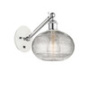 Ithaca - 1 Light - 8 inch - White Polished Chrome - Sconce (317-1W-WPC-G555-8CL)