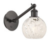 White Mouchette - 1 Light - 6 inch - Oil Rubbed Bronze - Sconce (317-1W-OB-G1216-6WM)