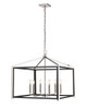 Wiscoy - 6 Light - 24 inch - Black Polished Nickel - Chain Hung - Chandelier (376-6CR-BPN-24)