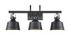 Provin - 3 Light - 28 inch - Matte Black - Bath Vanity Light (370-3W-BK-M-LED)