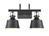 Provin - 2 Light - 19 inch - Matte Black - Bath Vanity Light (370-2W-BK-M-LED)