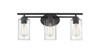 Ice - 3 Light - 22 inch - Matte Black - Bath Vanity Light (353-3W-BK-CL-LED)