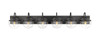 Sands - 6 Light - 44 inch - Matte Black - Bath Vanity Light (350-6W-BK-CL-LED)