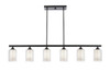 Fairbank - 6 Light - 48 inch - Matte Black - Cord hung - Island Light (342-6I-BK-CLW)
