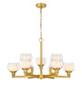 Cairo - 9 Light - 30 inch - Satin Gold - Chain Hung - Chandelier (330-9CR-SG-CLW-LED)