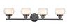 Cairo - 4 Light - 31 inch - Black - Bath Vanity Light (330-4W-BK-CLW)