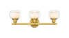 Cairo - 3 Light - 24 inch - Satin Gold - Bath Vanity Light (330-3W-SG-CLW)