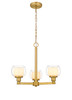 Cairo - 3 Light - 20 inch - Satin Gold - Chain Hung - Pendant (330-3CR-SG-CLW-LED)