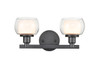 Cairo - 2 Light - 15 inch - Black - Bath Vanity Light (330-2W-BK-CLW)