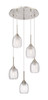 Berkshire - 5 Light - 18 inch - Brushed Satin Nickel - Cord Hung - Multi Pendant (323-5P-SN-G323-5CL)