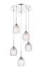 Berkshire - 5 Light - 18 inch - Polished Nickel - Cord Hung - Multi Pendant (323-5P-PN-G323-5CL)