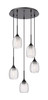 Berkshire - 5 Light - 18 inch - Matte Black - Cord Hung - Multi Pendant (323-5P-BK-G323-5CL)