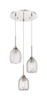 Berkshire - 3 Light - 20 inch - Polished Nickel - Cord Hung - Multi Pendant (323-3P-PN-G323-5CL)