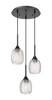 Berkshire - 3 Light - 20 inch - Matte Black - Cord Hung - Multi Pendant (323-3P-BK-G323-5CL)